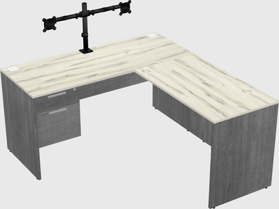 L-shaped office desk