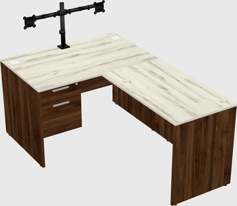 L-shaped office desk