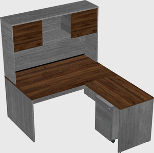 L-shaped office desk