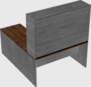 L-shaped office desk