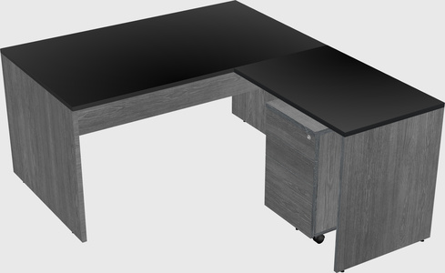 L-shaped office desk