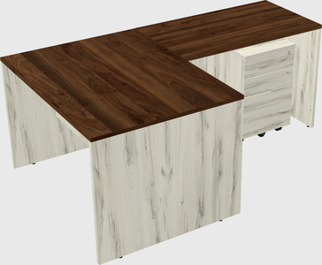 L-shaped office desk