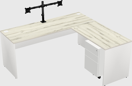 L-shaped office desk