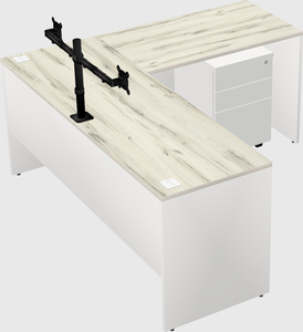 L-shaped office desk
