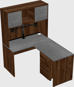 L-shaped office desk