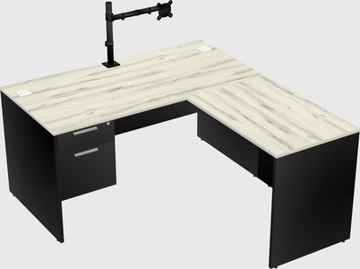 L-shaped office desk