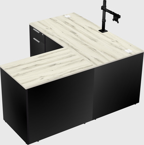 L-shaped office desk