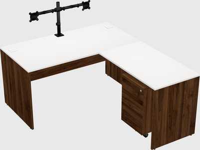 L-shaped office desk