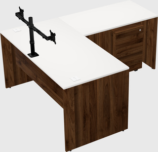 L-shaped office desk
