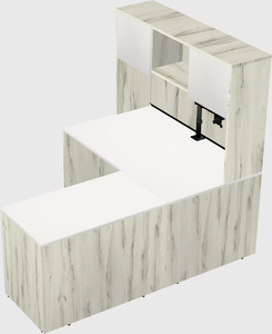 L-shaped office desk