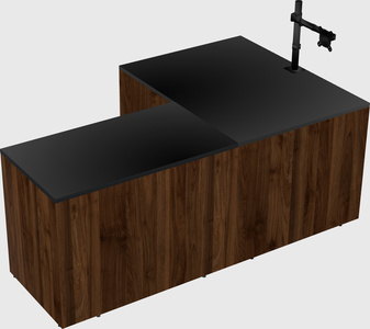 L-shaped office desk