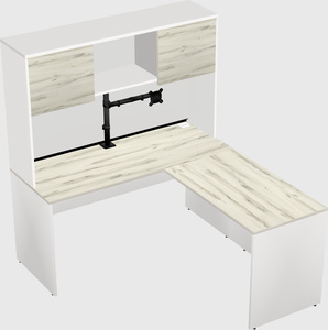 L-shaped office desk