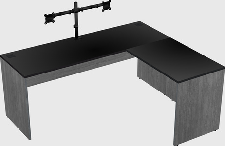 L-shaped office desk