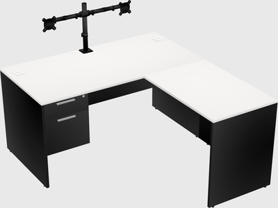 L-shaped office desk