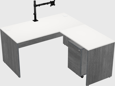 L-shaped office desk