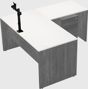 L-shaped office desk
