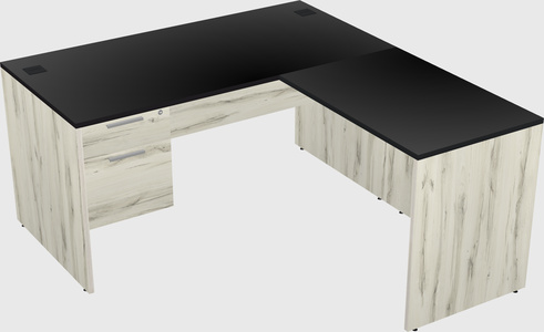 L-shaped office desk