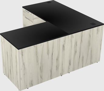 L-shaped office desk