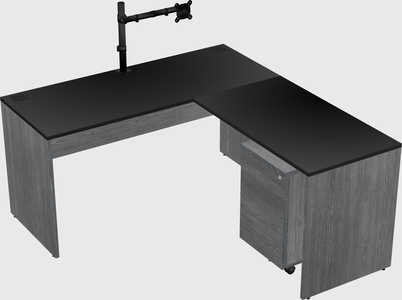 L-shaped office desk