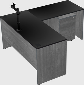 L-shaped office desk