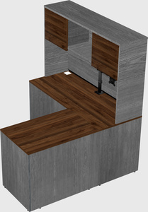 L-shaped office desk