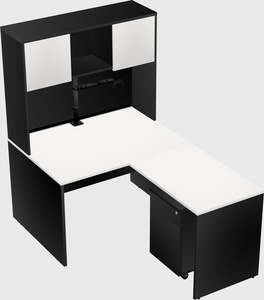 L-shaped office desk