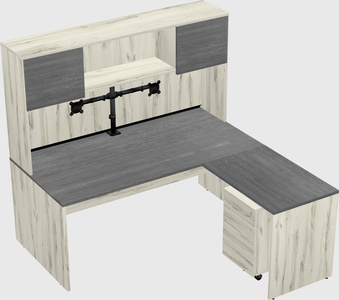 L-shaped office desk