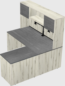 L-shaped office desk