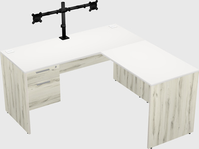 L-shaped office desk