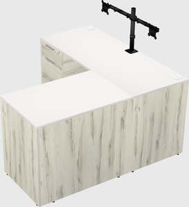 L-shaped office desk
