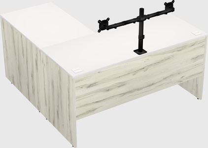 L-shaped office desk