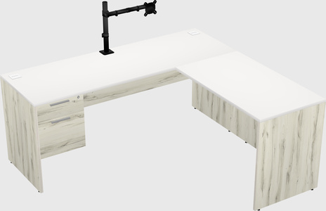 L-shaped office desk