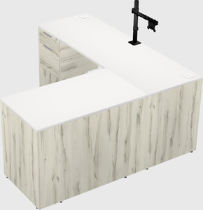 L-shaped office desk