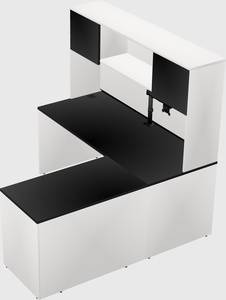 L-shaped office desk
