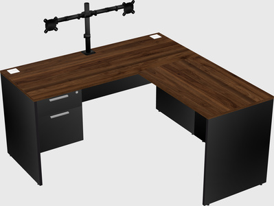 L-shaped office desk