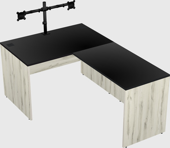 L-shaped office desk