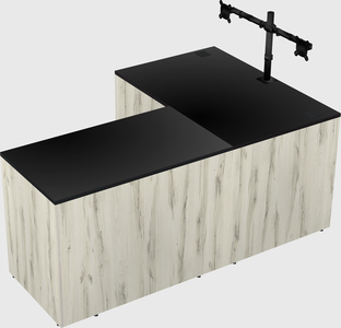 L-shaped office desk