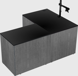 L-shaped office desk