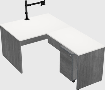 L-shaped office desk