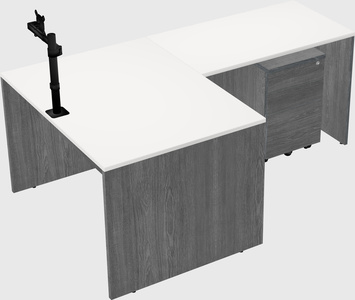 L-shaped office desk