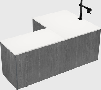 L-shaped office desk