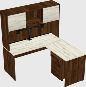 L-shaped office desk