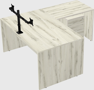 L-shaped office desk