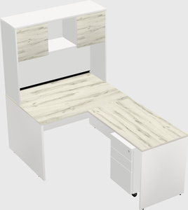 L-shaped office desk