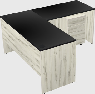 L-shaped office desk