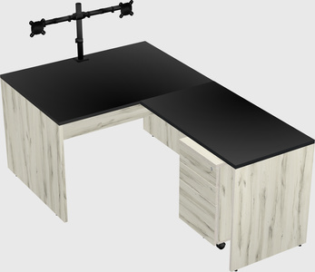 L-shaped office desk