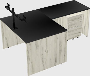 L-shaped office desk
