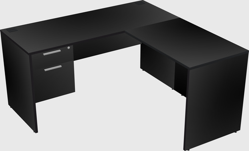 L-shaped office desk