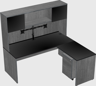 L-shaped office desk