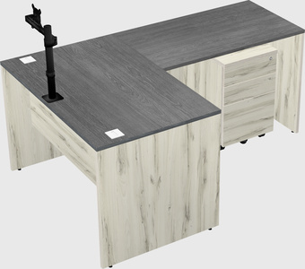 L-shaped office desk